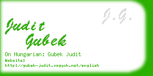 judit gubek business card